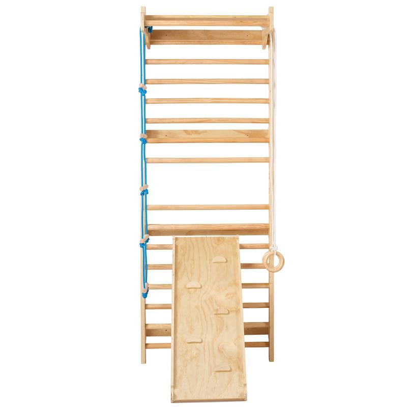 Gymnastic Ring Wood - Wooden Stall Bars 31.5x23.6x86.6 Inches For