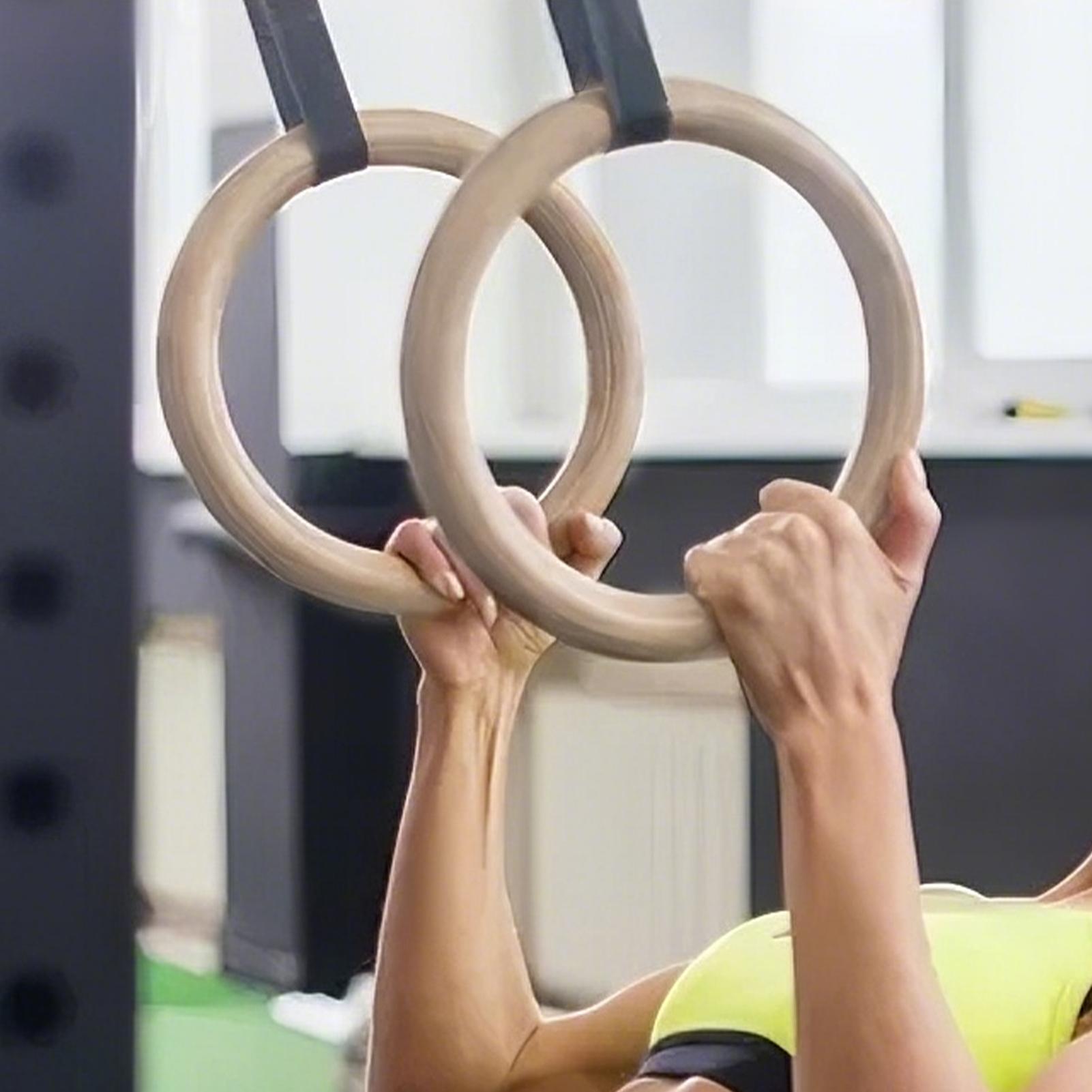 2Pcs/Pairs Wooden Portable Gym - Gymnastic Ring Wood avis et prix