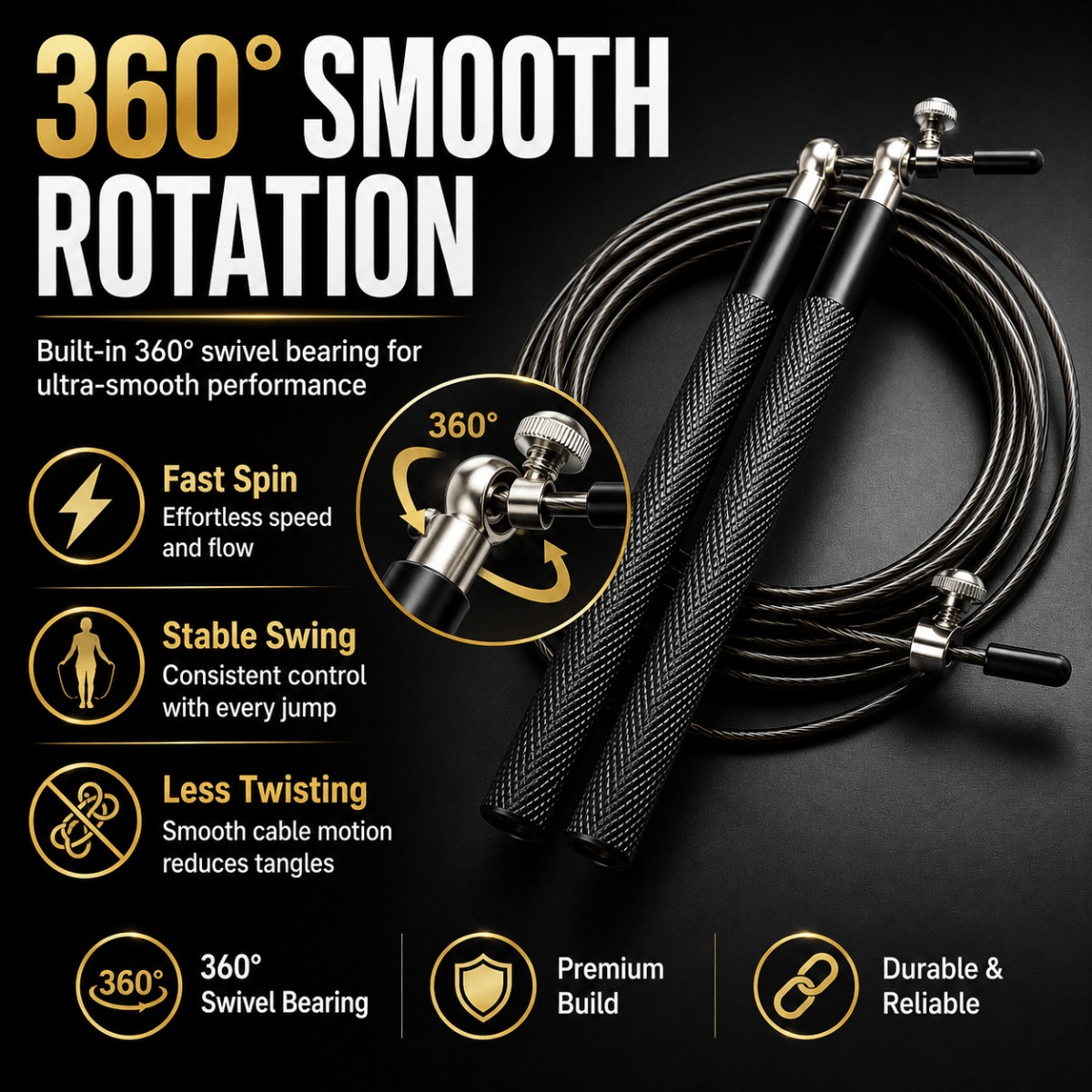 360 Degree Ball Bearing Speed  - Jump Rope Speed Bearing avis et prix