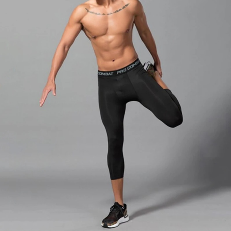Men Running Leggings Quick Dry - Crossfit Ga avis et prix